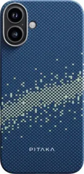 Pitaka StarPeak Tactile Woven для iPhone 16 (синий)