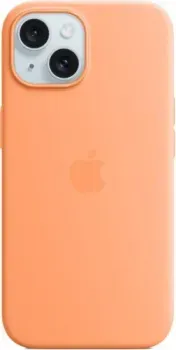 Apple MagSafe Silicone Case для iPhone 15 (апельсиновый сорбет)