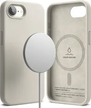Ringke Silicone Magnetic для iPhone 17e/16e (Stone)
