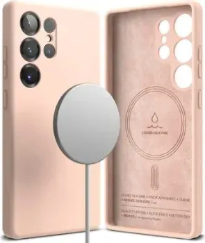 Ringke Silicone Magnetic для Galaxy S25 Ultra Pink Sand