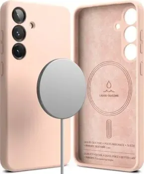 Ringke Silicone Magnetic для Galaxy S25 Pink Sand
