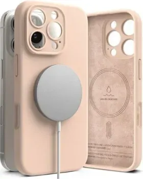 Ringke Silicone Magnetic Magsafe для Apple iPhone 16 Pro Pink Sand