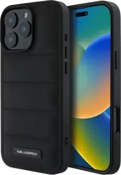 Lagerfeld PU Quilted Metal logo для iPhone 16 Pro Max KLHCP16XPSQAK