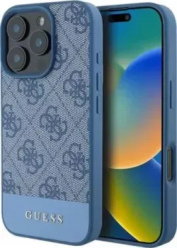 Guess PU 4G Bottom stripe Metal logo для iPhone 16 Pro GUHCP16LG4GLBL
