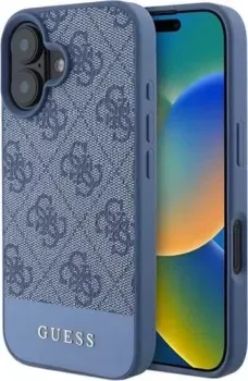 Guess PU 4G Bottom stripe Metal logo для iPhone 16 GUHCP16SG4GLBL