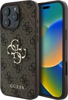 Guess PU 4G Big metal logo для iPhone 16 Pro GUHCP16L4GMGBR