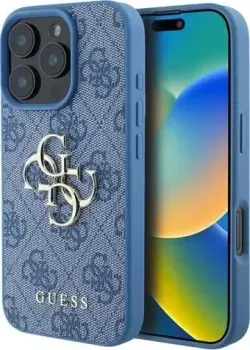 Guess PU 4G Big metal logo для iPhone 16 Pro GUHCP16L4GMGBL