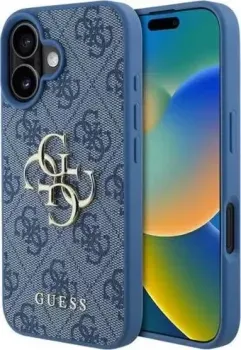 Guess PU 4G Big metal logo для iPhone 16 GUHCP16S4GMGBL