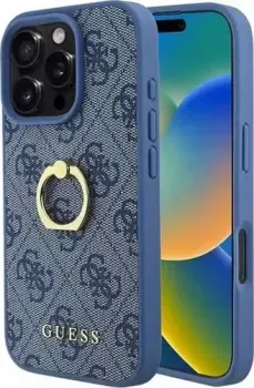 Guess PU 4G + Ring для iPhone 16 Pro GUHCP16L4GMRBL