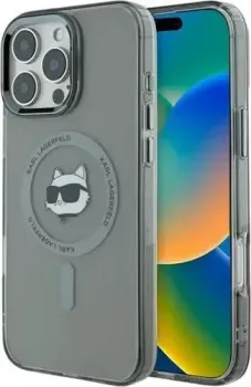 Lagerfeld PC/TPU NFT Choupette Head Metal camera (MagSafe) для iPhone 16 Pro Max KLHMP16XHLSCHK