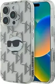 Lagerfeld PC/TPU Monogram NFT Choupette Head для iPhone 16 Pro KLHCP16LHKLPCHT