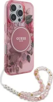 Guess PC/TPU Flowers (MagSafe) для iPhone 16 Pro GUHMP16LHFWBRCESP