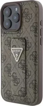 Guess GripStand PU 4G with Triangle Diamond metal logo для iPhone 16 Pro Max GUHCP16XPGS4TDW
