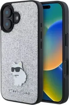 Lagerfeld Fixed glitters NFT Choupette Metal pin для iPhone 16 KLHCP16SGCNPSG