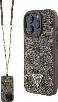 Guess Crossbody PU 4G Triangle Diamond logo для iPhone 16 Pro GUHCP16LP4TDSCPW