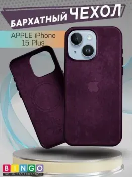 Bingo Woven Magnetic для APPLE iPhone 15 Plus (бордовый)