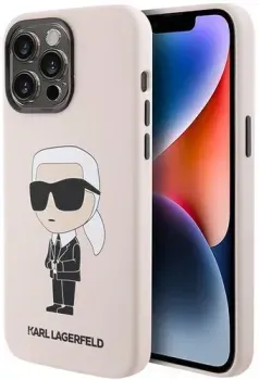 CG Mobile Lagerfeld Liquid silicone NFT Karl Ikonik Hard для iPhone 15 Pro KLHCP15LSNIKBCP