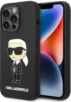 CG Mobile Lagerfeld Liquid silicone NFT Karl Ikonik Hard для iPhone 15 Pro KLHCP15LSNIKBCK