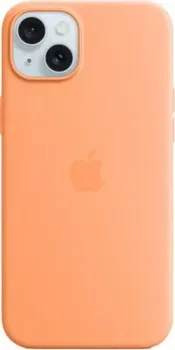 Apple MagSafe Silicone Case для iPhone 15 Plus (апельсиновый сорбет)