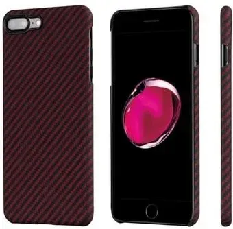 Pitaka MagEZ Case Pro для iPhone 8 Plus (twill, черный/красный)