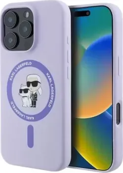Lagerfeld Liquid Silicone NFT Karl &amp; Choupette (MagSafe) для iPhone 16 Pro Max KLHMP16XSCMKCRHU