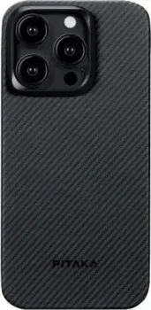Pitaka MagEZ Case 4 для iPhone 15 Pro Max (600D twill, черный/серый)