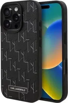Lagerfeld PU Monogram &amp; Metal Camera (MagSafe) для iPhone 16 Pro KLHMP16LPKHPORPK