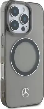 Mercedes PC/TPU Transparent with Silver Ring (MagSafe) для iPhone 16 Pro Max MEHMP16X23HUOSK