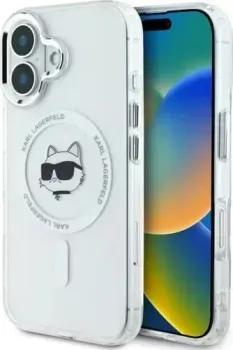 Lagerfeld PC/TPU NFT Choupette Head Metal camera (MagSafe) для iPhone 16 KLHMP16SHLSCHH