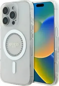 Guess PC/TPU Diamond Rhinestone Circle (MagSafe) для iPhone 16 Pro Max GUHMP16XPFTDTEH