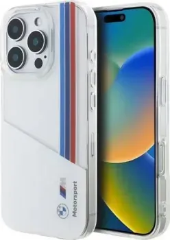 BMW Motorsport PC/TPU Tricolor Vert stripes для iPhone 16 Pro Max BMHCP16X23HTHOH