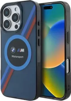 BMW Motorsport PC/TPU Circle and Tricolor (MagSafe) для iPhone 16 Pro Max BMHMP16X23HTPUV