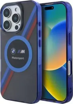 BMW Motorsport PC/TPU Circle and Tricolor (MagSafe) для iPhone 16 Pro BMHMP16L23HTPUK