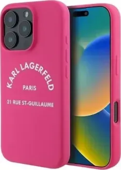 Lagerfeld Liquid silicone RSG logo для iPhone 16 Pro KLHCP16LSLSGRF