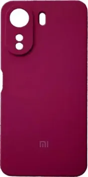 KST Silicone Cover для Xiaomi Redmi 13C (марсала с закрытым низом)