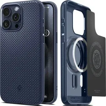 Spigen Mag Armor (MagFit) для iPhone 15 Pro Max ACS06598 (темно-синий)