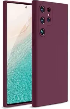 KST Silicone Cover для Samsung Galaxy S23 Ultra (марсала с закрытым низом)