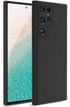 KST Silicone Cover для Samsung Galaxy S23 Ultra (черный с закрытым низом)