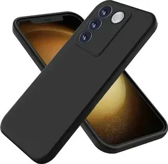 KST Silicone Cover для Vivo S16e (черный с закрытым низом)