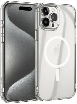 Hoco для iPhone 15 Pro Max магнитный (прозрачный)