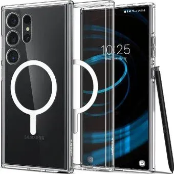 Spigen Ultra Hybrid Metal Ring (MagFit) для Galaxy S24 Ultra ACS07297 (белый)