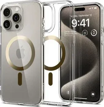 Spigen Ultra Hybrid (MagFit) для iPhone 15 Pro Max ACS06579 (золотой)