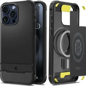 Spigen Rugged Armor (MagFit) для iPhone 15 Pro ACS06703 (черный)