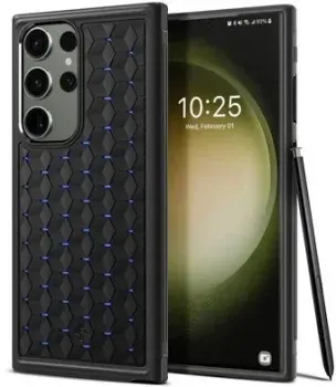 Spigen Cryo Armor для Galaxy S23 Ultra ACS05616 (черный/синий)