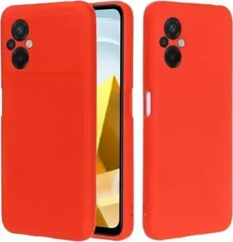 KST Soft-touch для Xiaomi Poco M5 (красный)