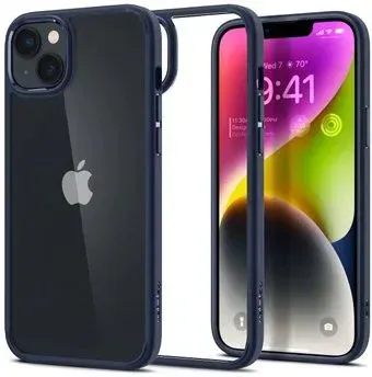 Spigen Ultra Hybrid для iPhone 14 ACS05045 (прозрачный/синий)