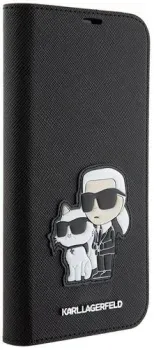 CG Mobile Lagerfeld PU Saffiano NFT Karl &amp; Choupette Booktype для iPhone 15 Pro Max KLBKP15XSANKCPK