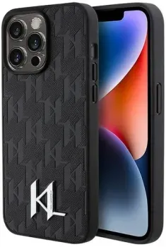 CG Mobile Lagerfeld PU Saffiano Monogram Metal logo Hard для iPhone 15 Pro Max KLHCP15XPKLPKLK