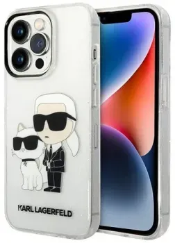 CG Mobile Lagerfeld PC/TPU NFT Karl &amp; Choupette Hard Glitter для iPhone 15 Pro Max KLHCP15XHNKCTGT