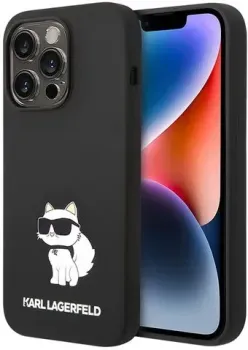 CG Mobile Lagerfeld Liquid silicone NFT Choupette Hard для iPhone 15 Pro Max KLHCP15XSNCHBCK